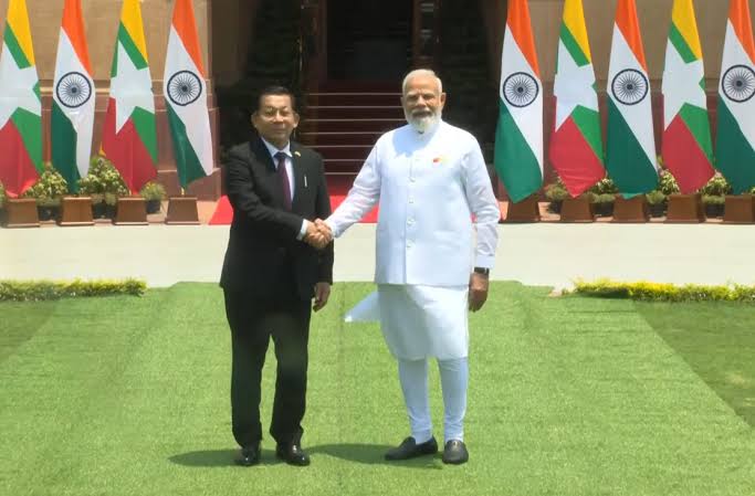 म्यांमार के राष्ट्रपति यू मिन आंग ह्लाइंग 30 जून से 3 जुलाई 2026 तक भारत दौर पर थे