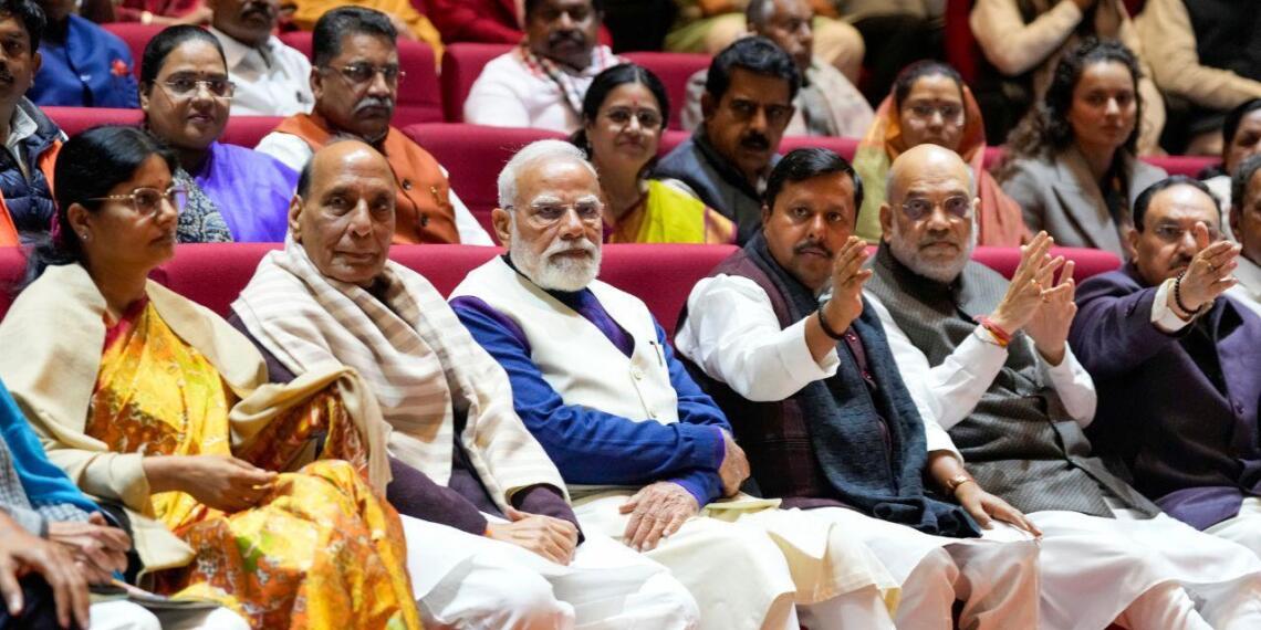 संसद में एनडीए की 'मंगल मिलन' बैठक
