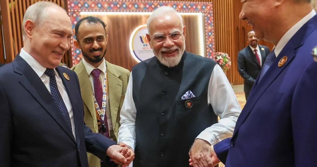 BRICS 2026 में PM Modi, Putin and Xi Jinping