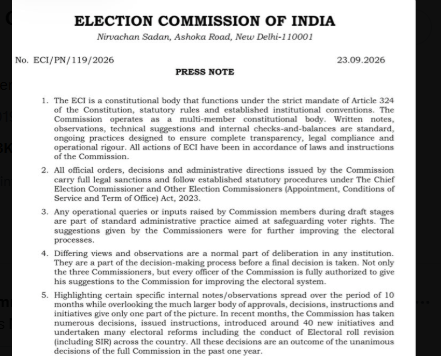 SIR पर ECI का जवाब: दो चुनाव आयुक्तों की 14 आपत्तियों में क्या था? जानिए विवाद की पूरी कहानी
