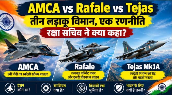 AMCA, राफेल और तेजस: भारत एक साथ तीन लड़ाकू विमान कार्यक्रमों पर क्यों कर रहा है काम?