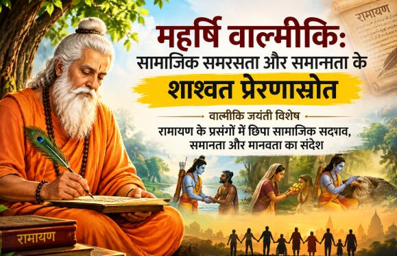 महर्षि वाल्मीकि: सामाजिक समरसता के शाश्वत प्रेरणास्रोत